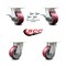 Service Caster 4 Inch Kingpinless Poly on Aluminum Wheel Caster Swivel Locks 2 Brakes SCC, 4PK SCC-KP30S420-PAR-SLB-BSL-2-BSL-2 - alternate 2